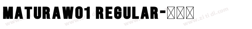 MaturaW01 Regular字体转换